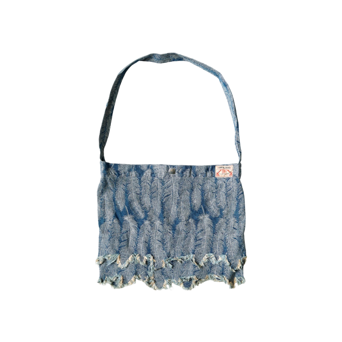 캐피탈 12온즈 맥파이 데님 메디슨 백 스몰 인디고 라이트 컬러(Kapital 12 oz. Magpie Denim Medicine Bag Small Indigo Light Color)