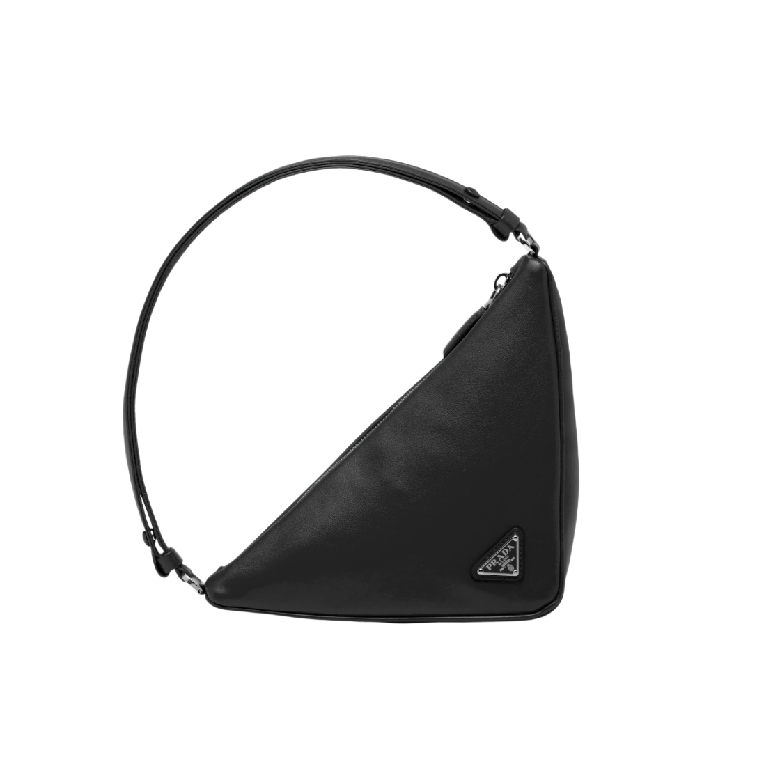 프라다 트라이앵글 레더 파우치 블랙(Prada Triangle Leather Pouch Black) - 3