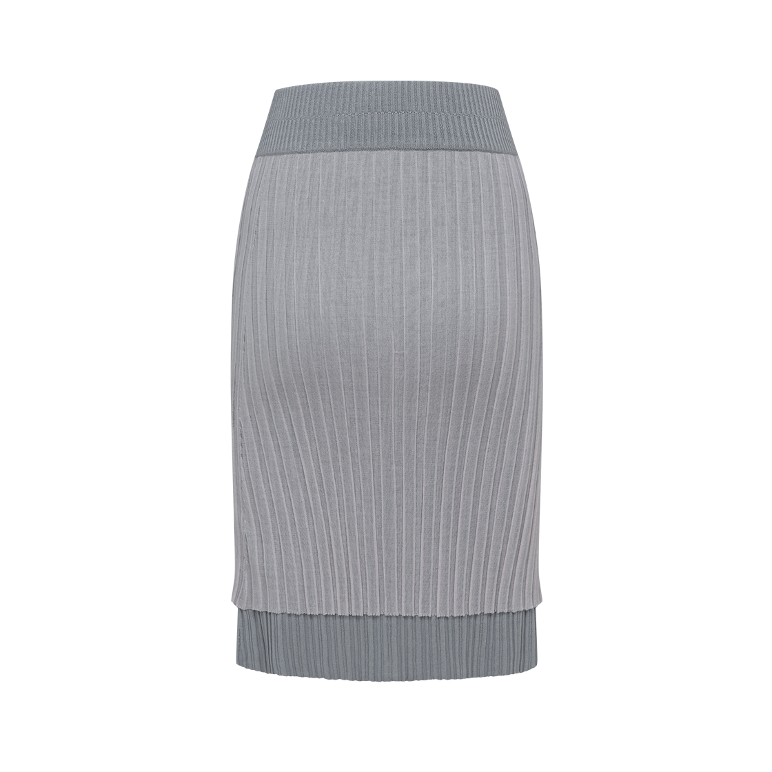 쥬키프 레이어드 립 스커트 그레이(Juukiff Layered Skirt In Silk Mixed Lyocell And Viscose Grey) - 2