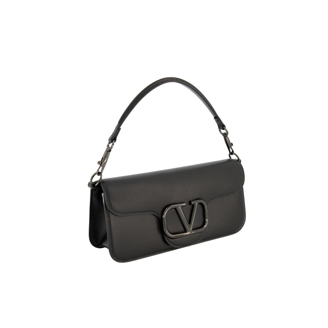 발렌티노 브이로고 시그니쳐 카프스킨 로코 숄더백 블랙(Valentino Vlogo Signature Calfskin Loco Shoulder Bag Black) - 2