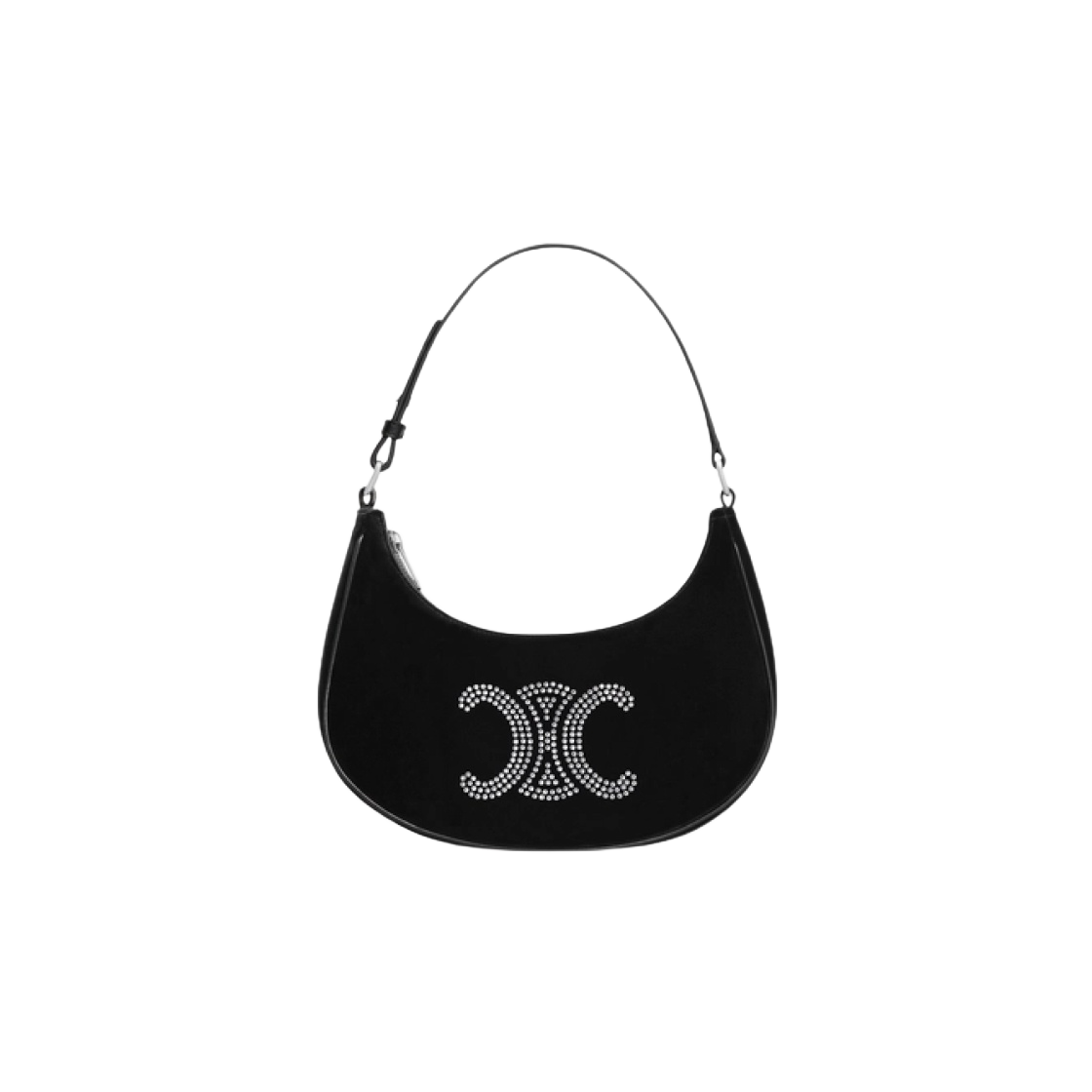 셀린느 스트라스 트리옹프 벨벳 아바백 블랙(Celine Ava Bag in Velvet with Triomphe in Strass Black)