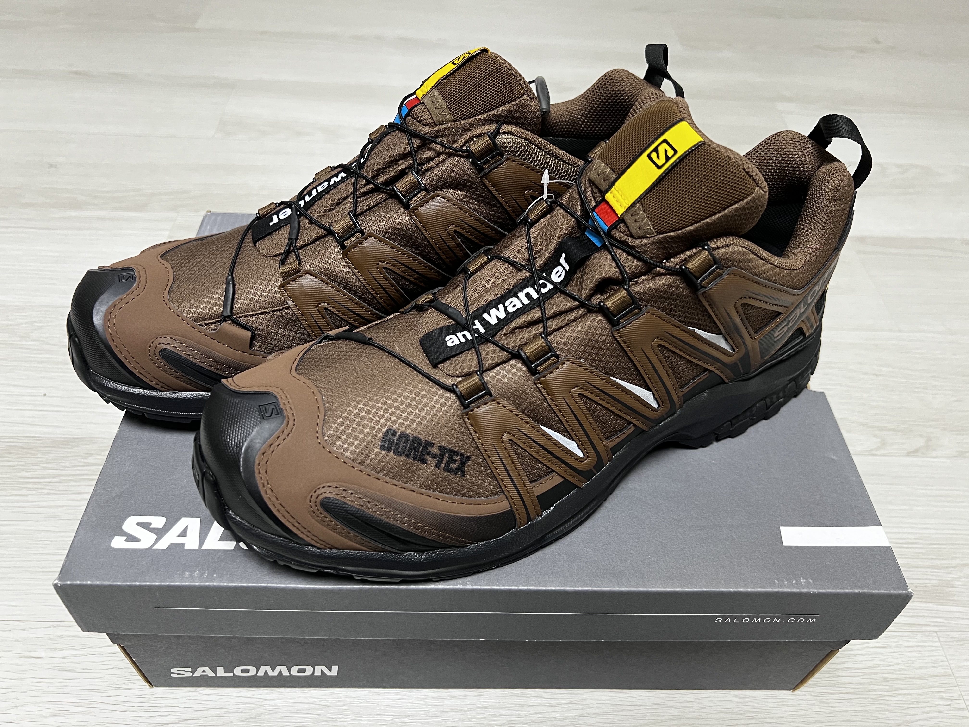 Salomon x And Wander XA Pro 3D Gore-Tex Brown 착용 스타일