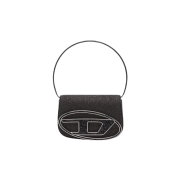 Diesel 1DR Shoulder Bag in Glitter Fabric Black