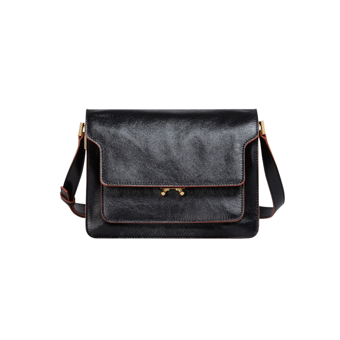 마르니 레더 트렁크 소프트 미디움백 블랙 | Marni | KREAM Marni Trunk Soft Medium Bag in Leather Black