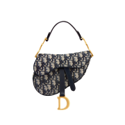 Dior Mini Saddle Bag Blue Dior Oblique Jacquard