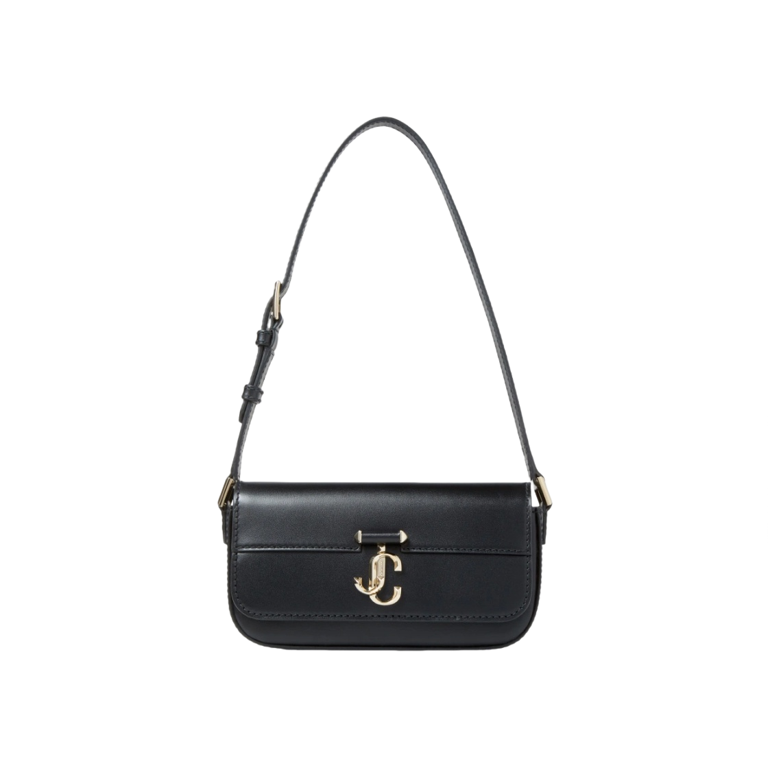 VARENNEMINISHLDRDAH (W) Jimmy Choo Avenue Leather Mini Shoulder Bag Black