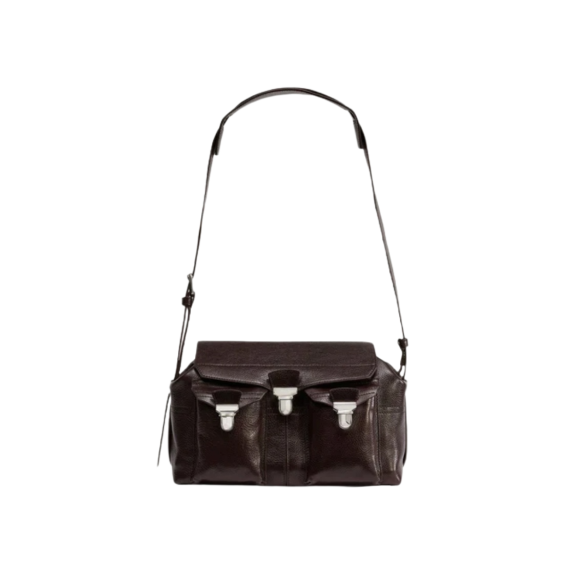 르메르 글로시 베지터블 레더 미디움 기어백 에스프레소(Lemaire Glossy Vegetable Leather Medium Gear Bag Espresso)