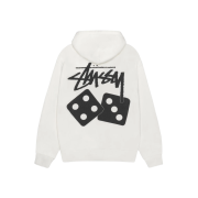 Stussy Pigment Dyed Dice Zip Hoodie Natural