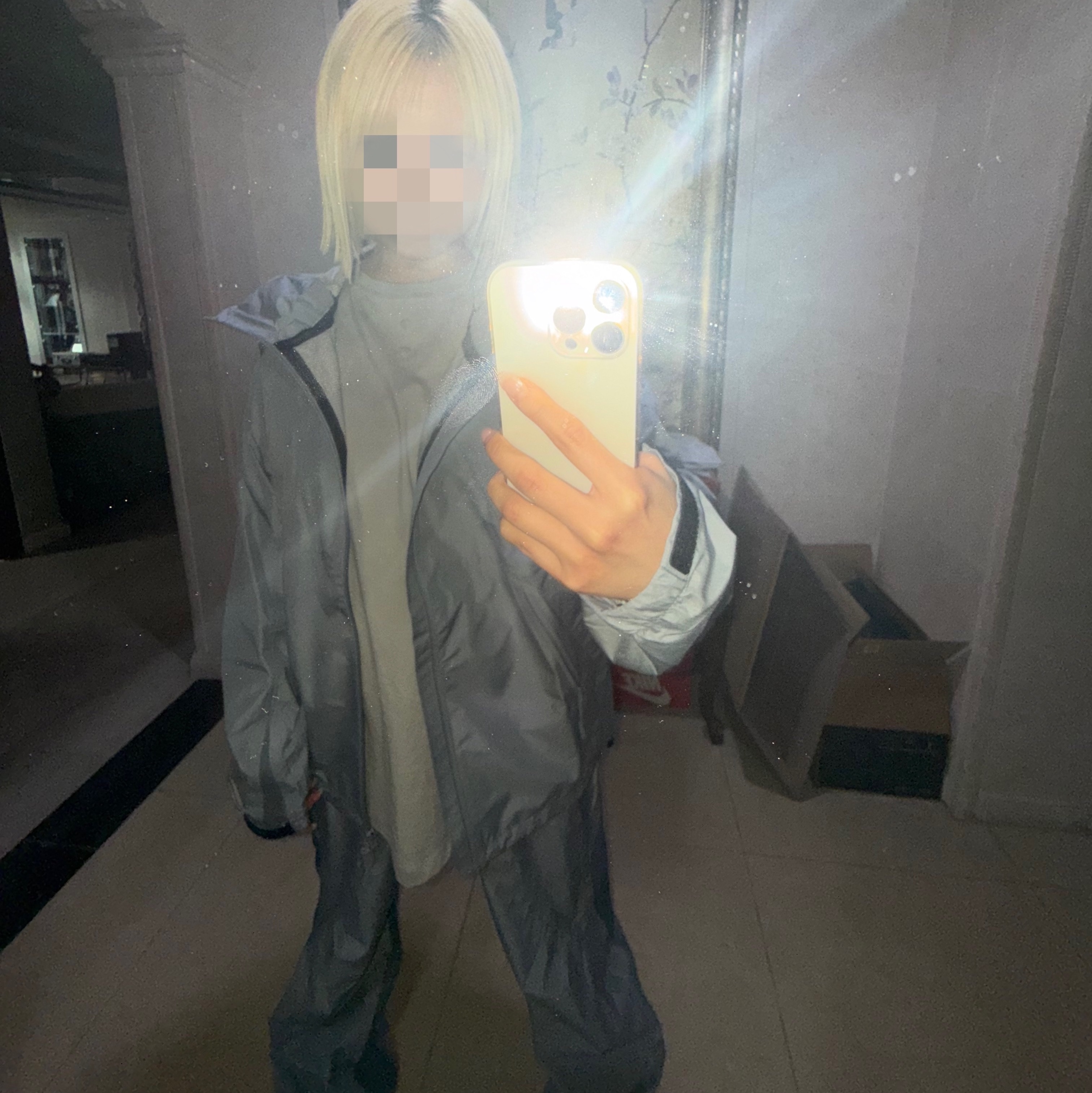 Sansan Gear Wind Shielded Jacket Ice Grey - 24SS, Sansan Gear Wind Shielded Pants Ice Grey - 24SS 착용 스타일 - 1