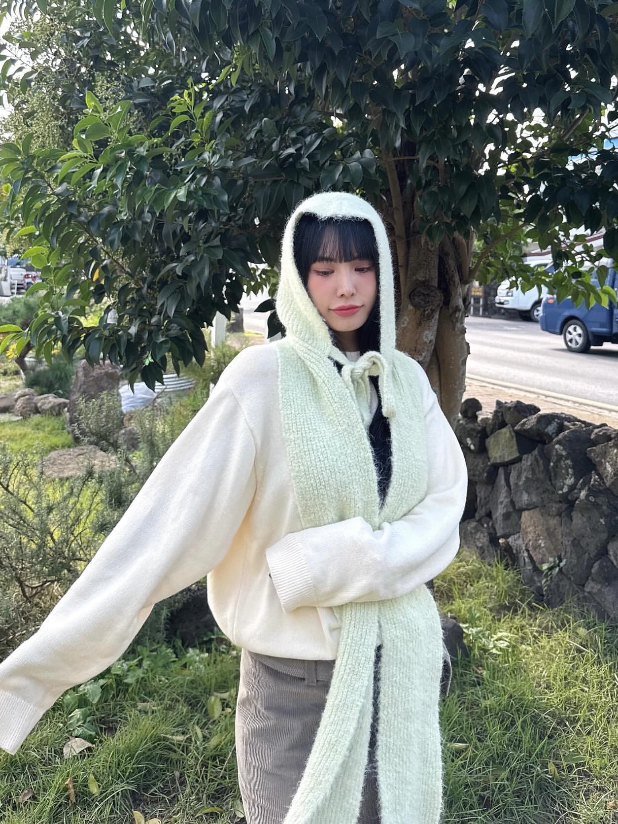 ACOC Nomad Balaclava_Lemon 착용 스타일 - 1