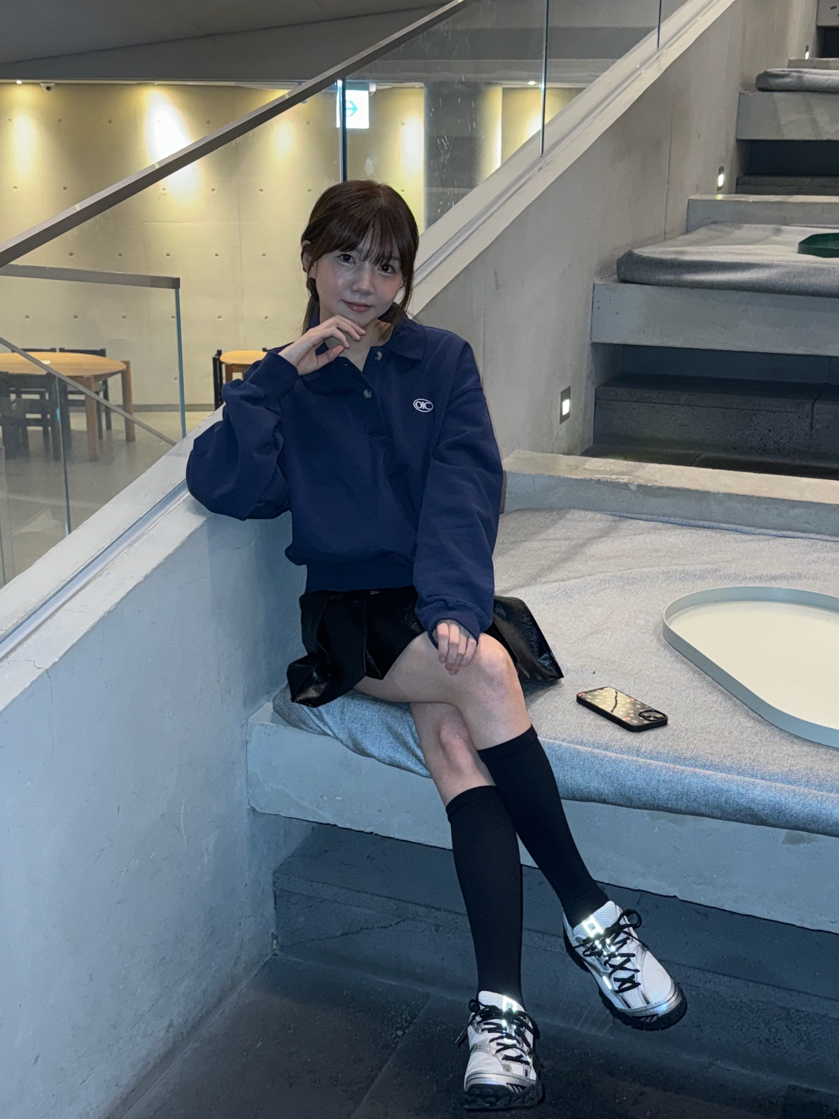 Fila Echappe v2 White Black 착용 스타일 - 1