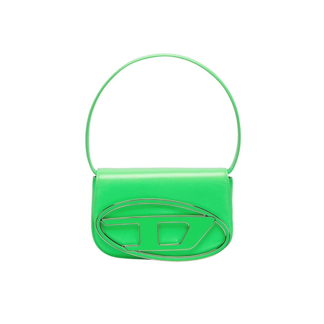 디젤 1DR 숄더백 인 네온 레더 그린 플루오(Diesel 1DR Shoulder Bag in Neon Leather Green Fluo) - 1