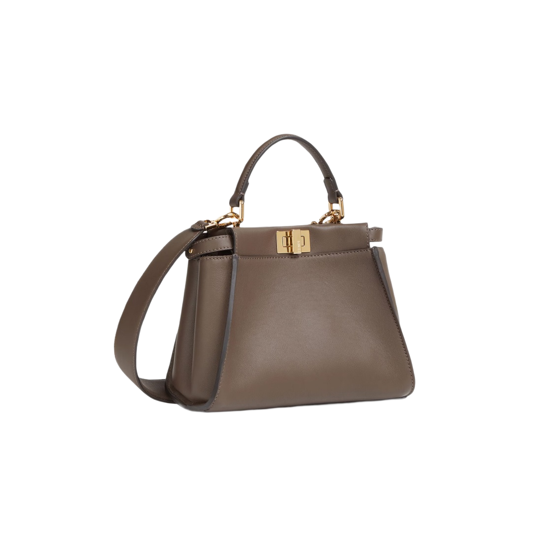 8BN244AHJWF1JCN Fendi Peekaboo Leather Mini Bag Dark Brown - #2