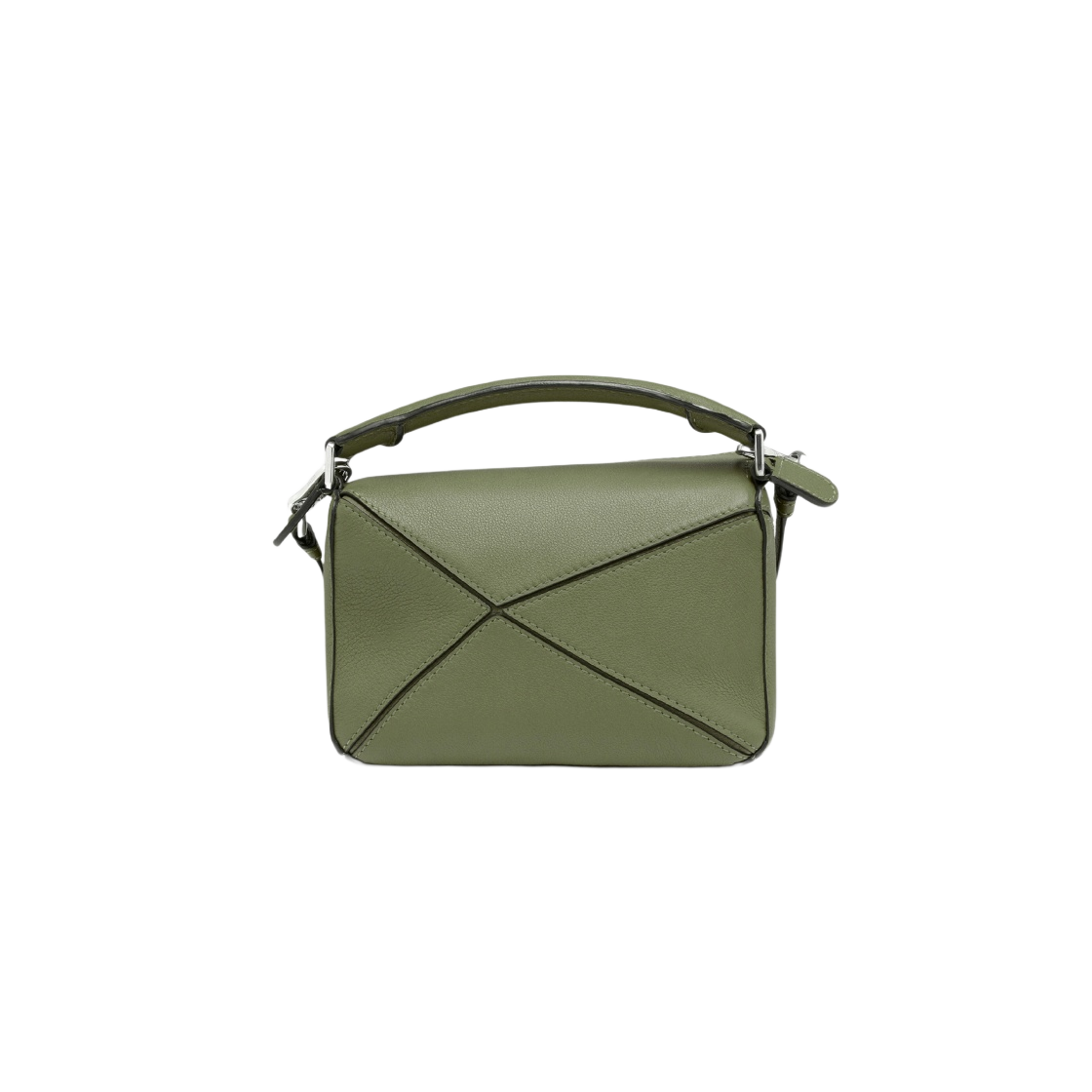 32230U95-3949 Loewe Mini Puzzle Bag in Classic Calfskin Avocado Green - #3