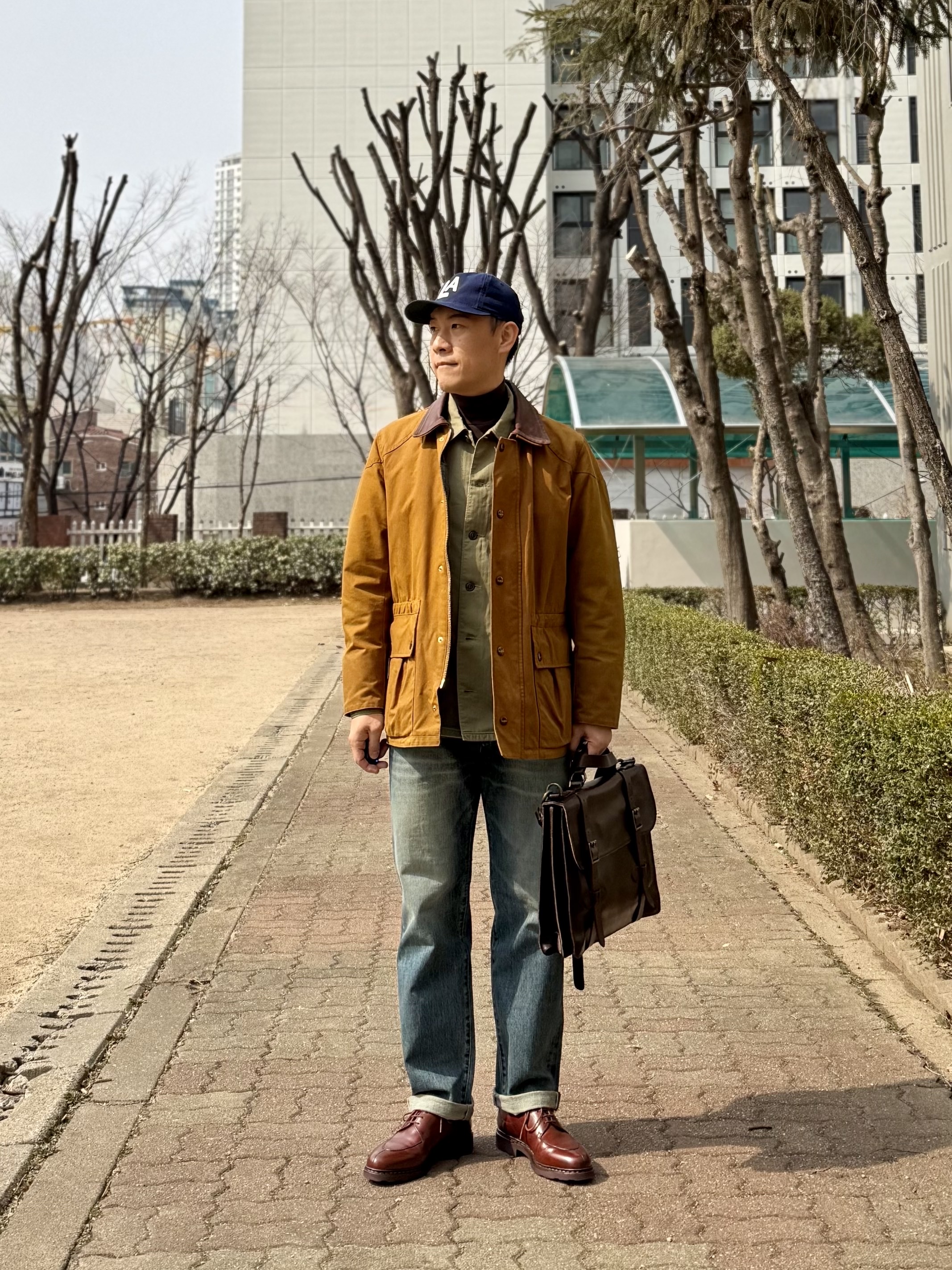 Paraboot Avignon Griff Lisse Marron 착용 스타일 - 1