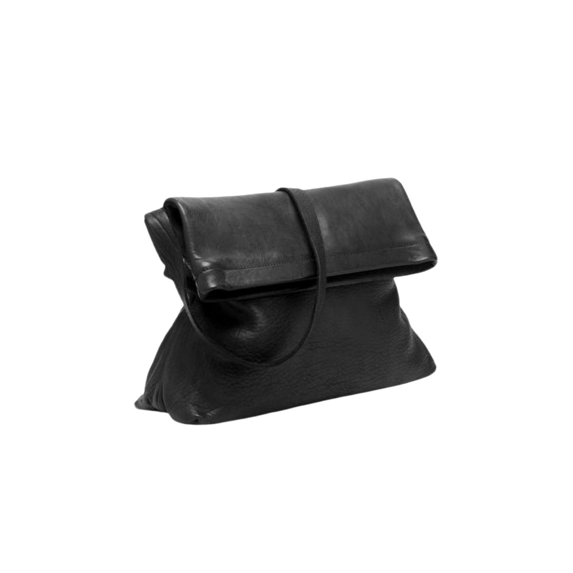 구이디 CR3 소프트 홀스 풀 그레인 CV 스몰 메신저 숄더백 블랙(Guidi CR3 Soft Horse Full Grain CV Small Messenger Shoulder Bag Black) - 2