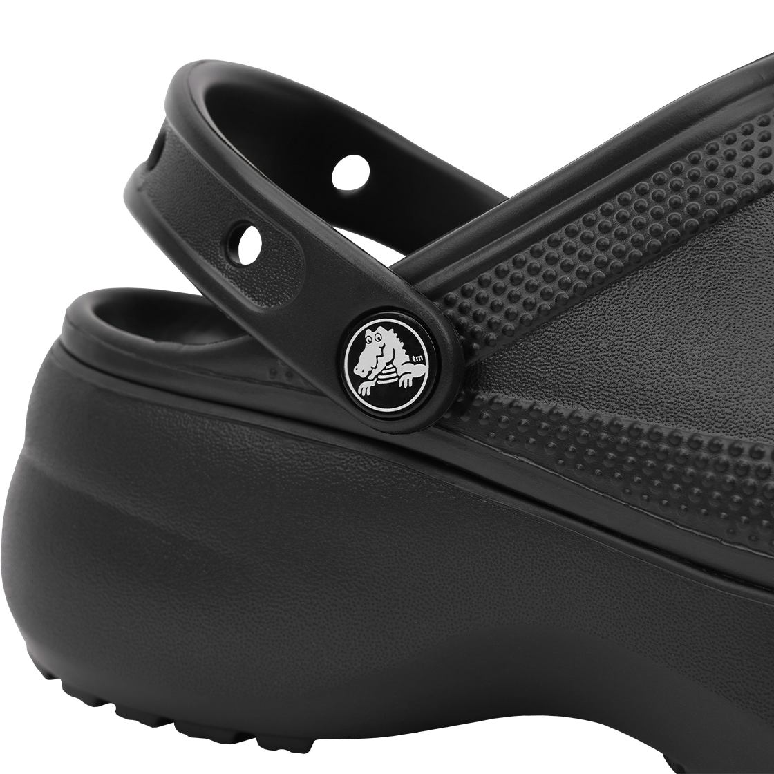 206750-001 (W) Crocs Classic Platform Clog Black - #8