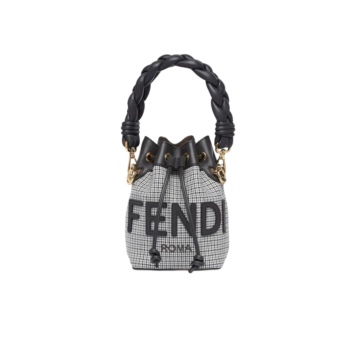 펜디 몬트레조 하운즈투스 울 미니백 그레이(Fendi Mon Tresor Houndstooth Wool Mini Bag Grey) - 1