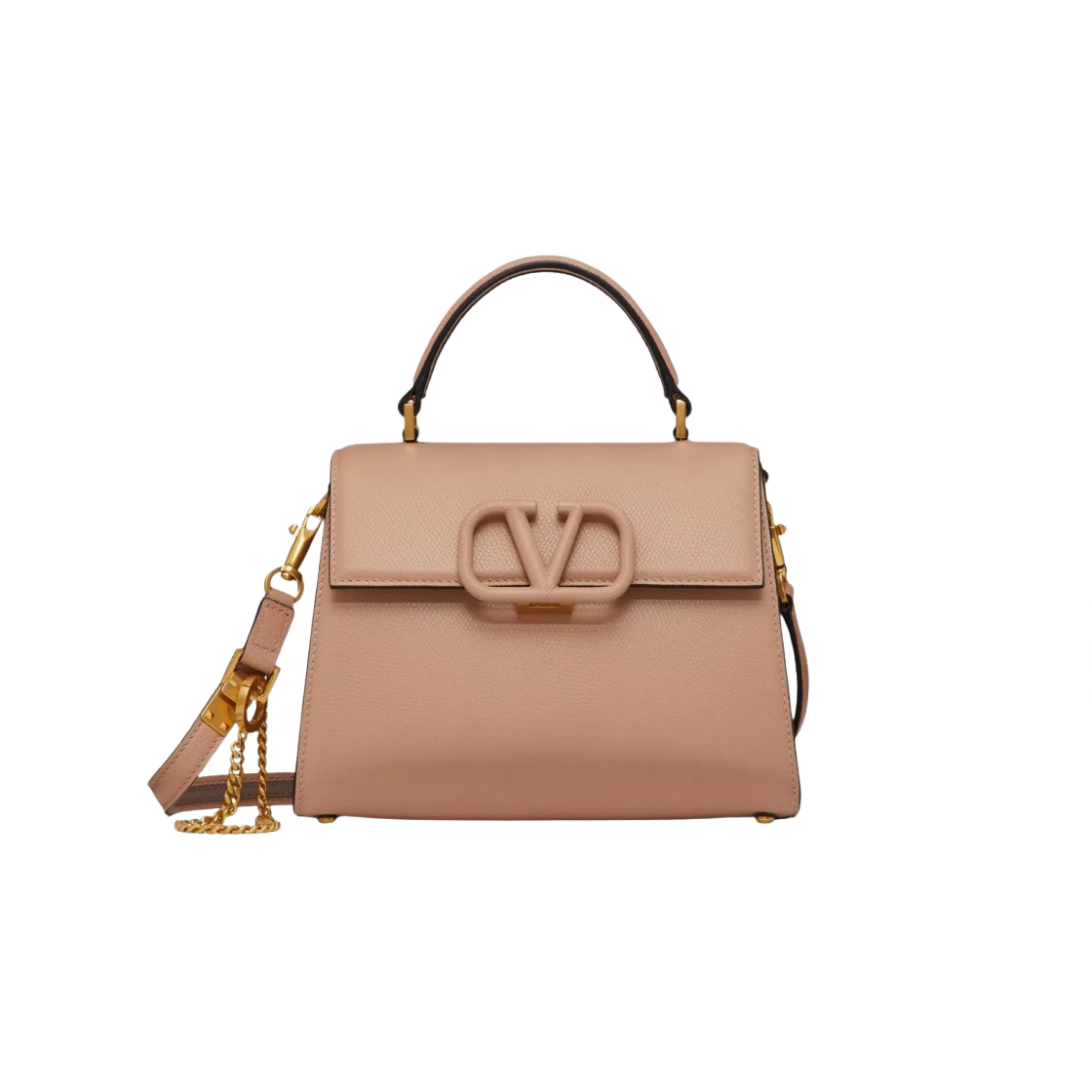 발렌티노 스몰 스탐파 알체 카프스킨 V 슬링 탑 핸들백 푸드르(Valentino Small Stampa Alce Calfskin V Sling Top Handle Bag Poudre) - 1