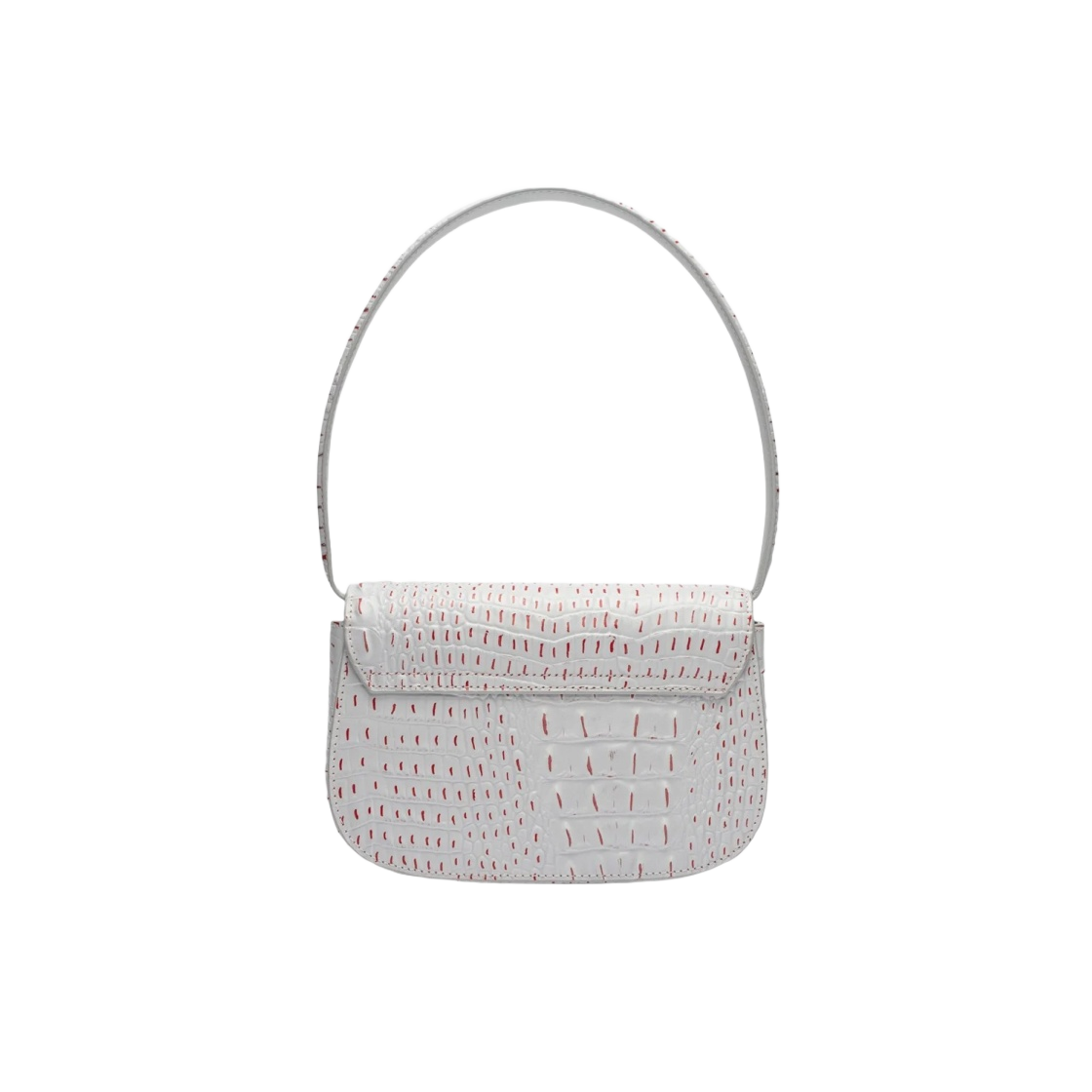 디젤 1DR 숄더백 인 카우 라이트 그레이(Diesel 1DR Shoulder Bag in Cow Leather Light Grey) - 2