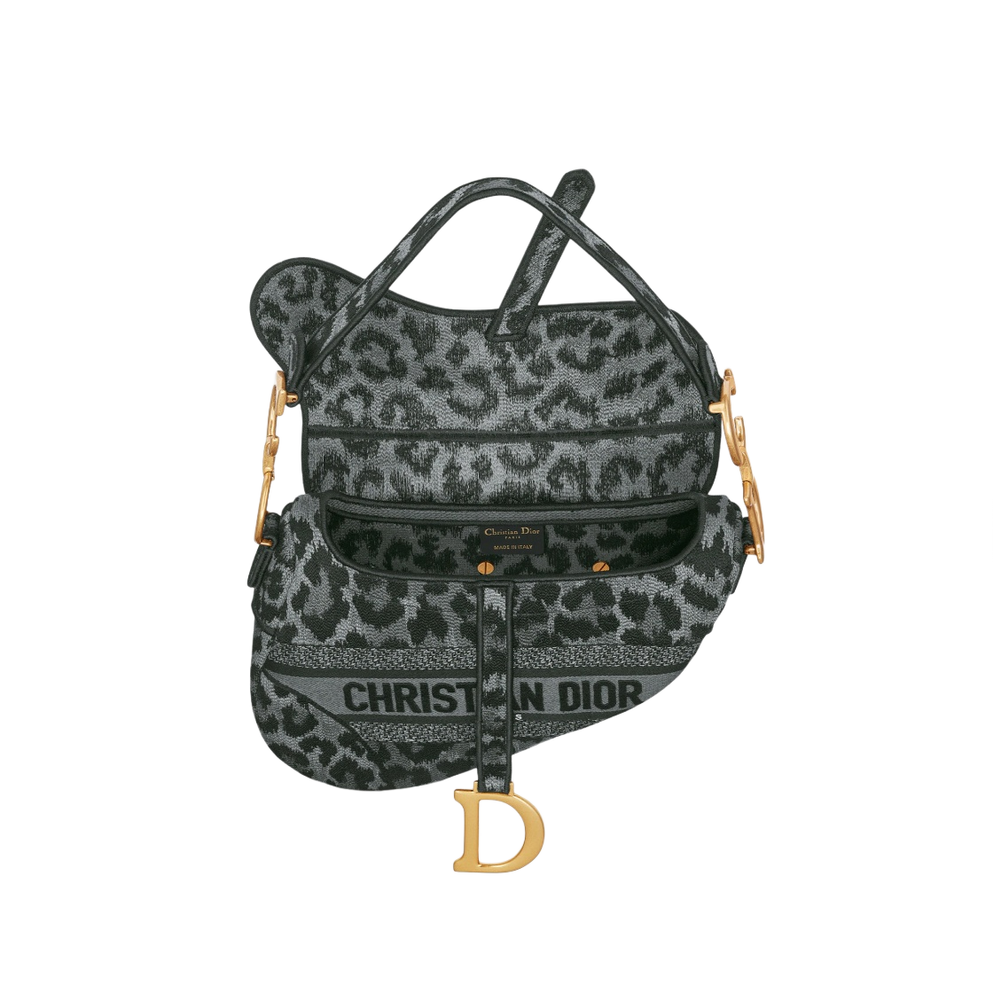 디올 새들백 미짜 자수 그레이(Dior Saddle Bag Mizza Embroidery Gray) - 2