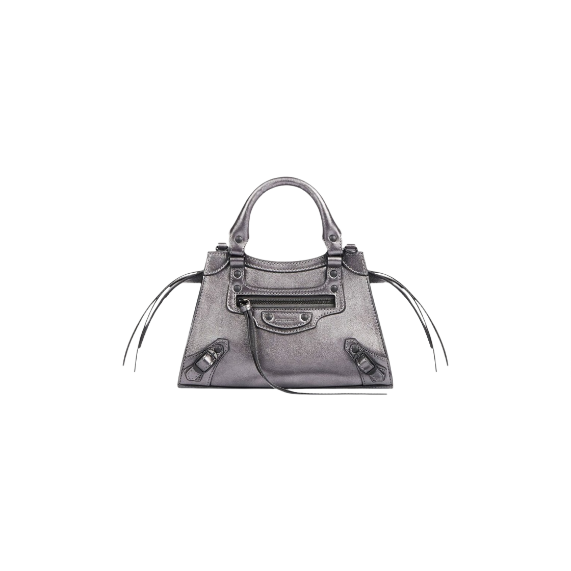 발렌시아가 메탈라이즈드 나파 카프스킨 네오 클래식 미니 핸드백 실버(Balenciaga Metallized Nappa Calfskin Neo Classic Mini Handbag Silver) - 1
