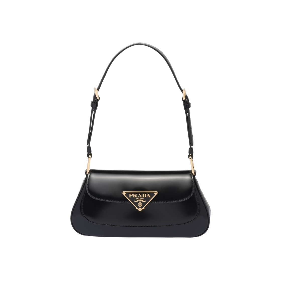 프라다 브러쉬드 레더 숄더백 블랙(Prada Brushed Leather Shoulder Bag Black) - 1