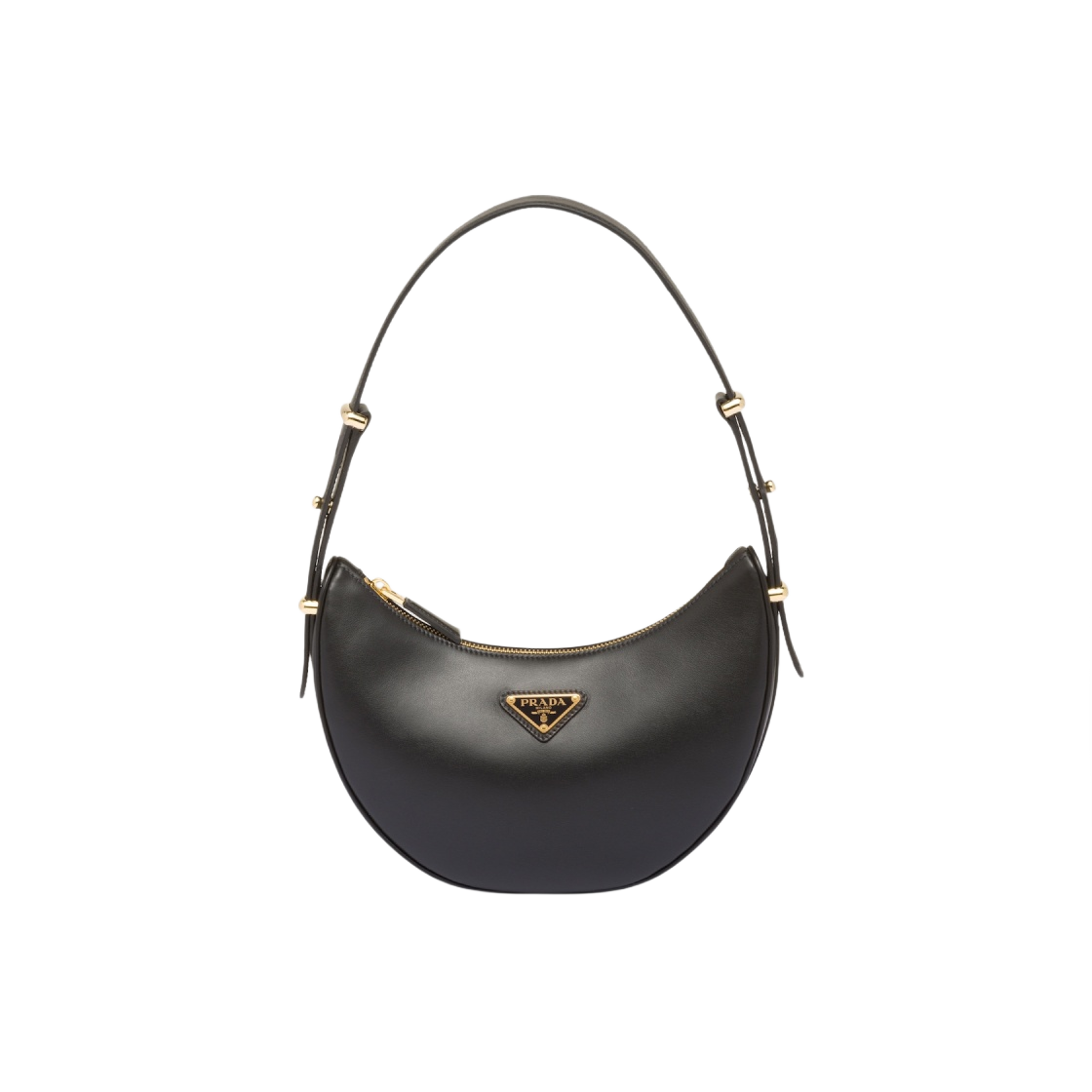 프라다 아르케 레더 숄더백 블랙(Prada Arque Leather Shoulder Bag Black)