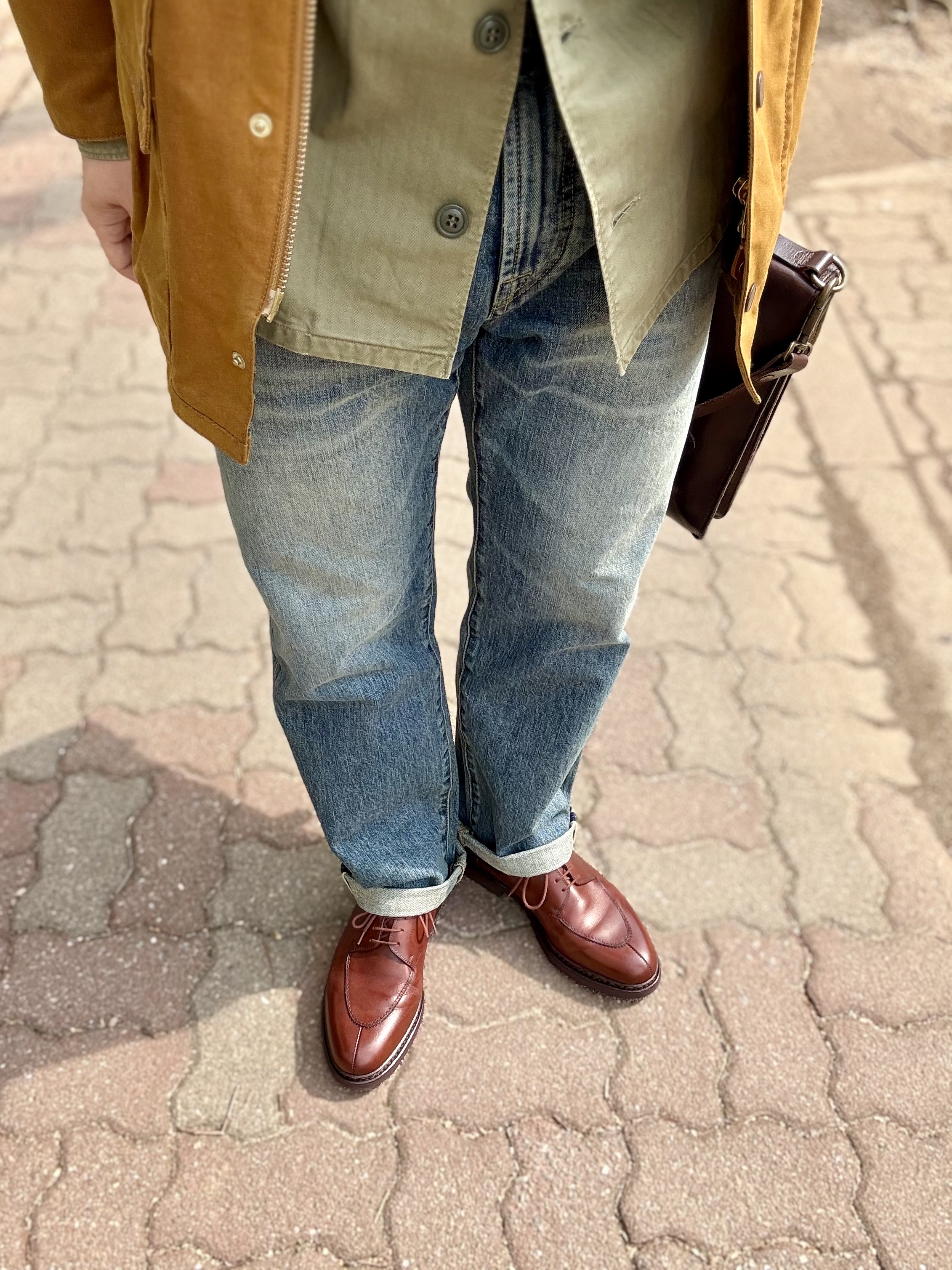 Paraboot Avignon Griff Lisse Marron 착용 스타일 - 7