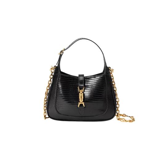 Gucci Jackie 1961 Lizard Mini Bag Black