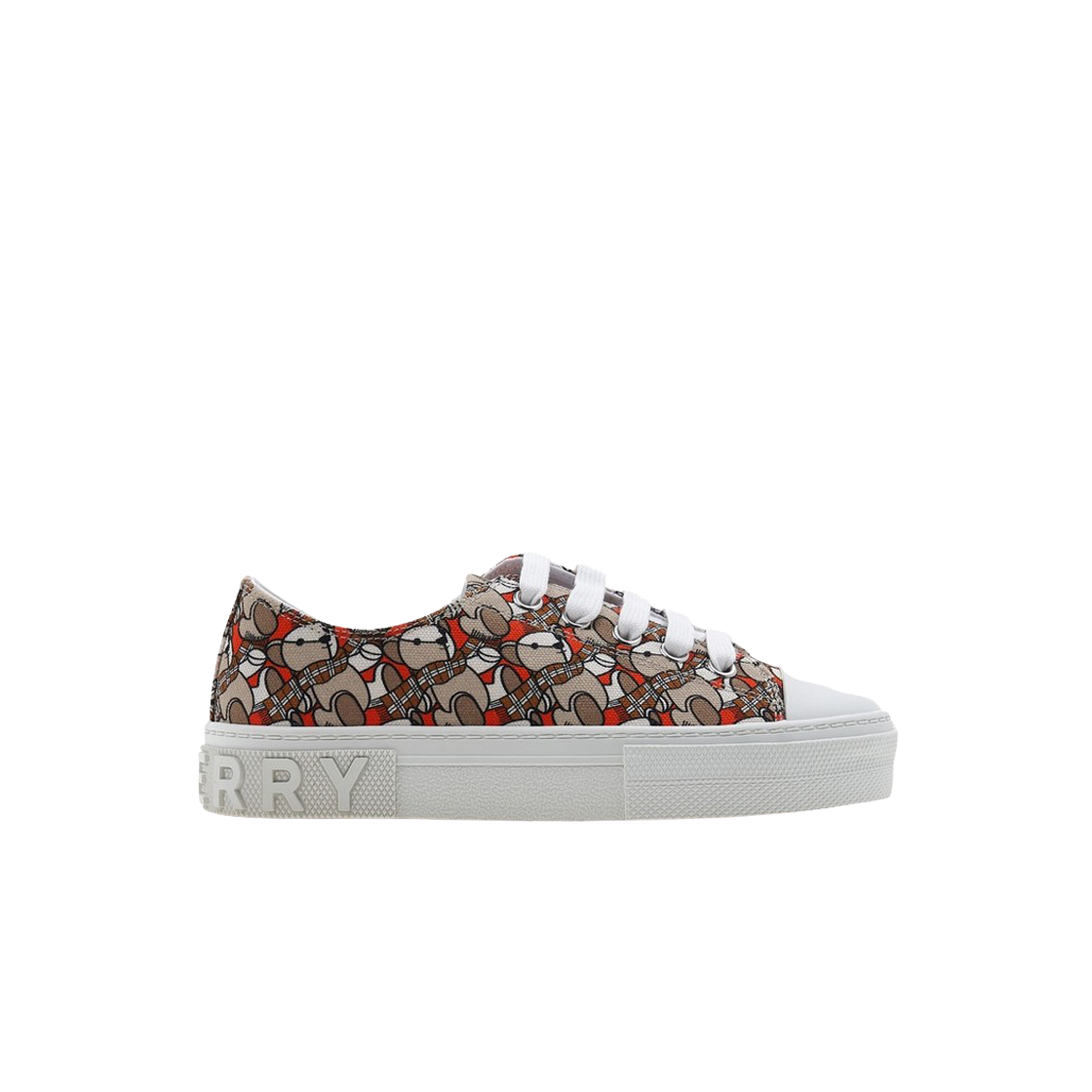 8069303 (Kids) Burberry Thomas Bear Sneakers Scarlet Orange