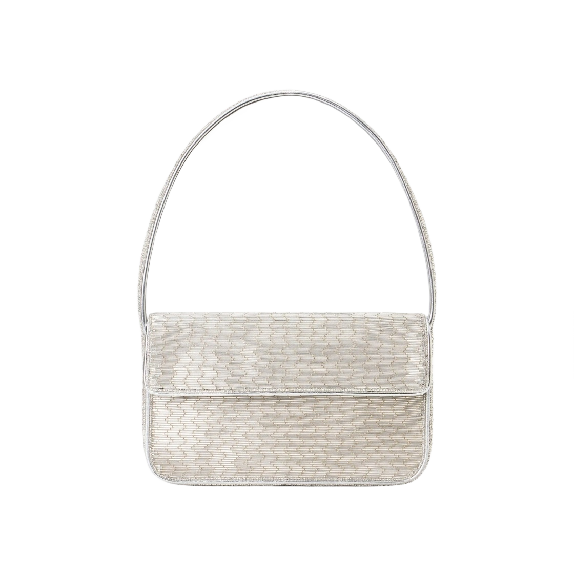 스타우드 토미 비디드 백 실버(Staud Tommy Beaded Bag Silver)