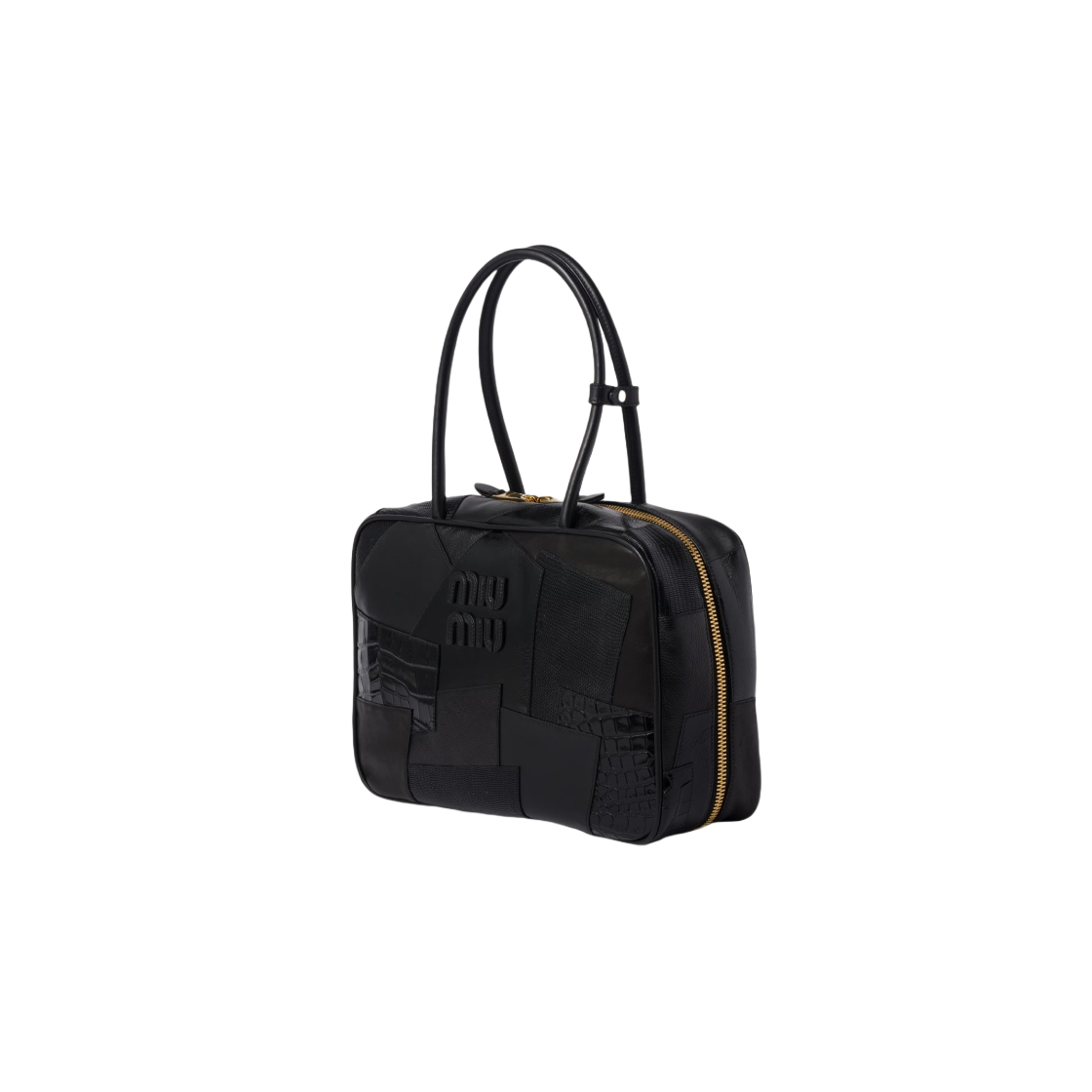 미우 미우 레더 패치워크백 블랙(Miu Miu Leather Patchwork Bag Black) - 2