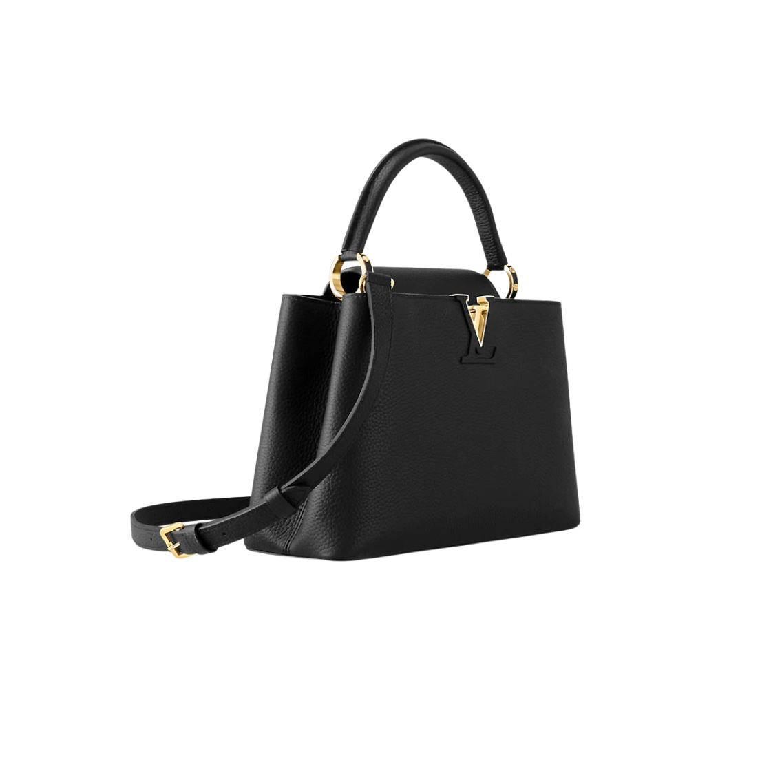 M42259 Louis Vuitton Capucines MM Taurillon Black - #2