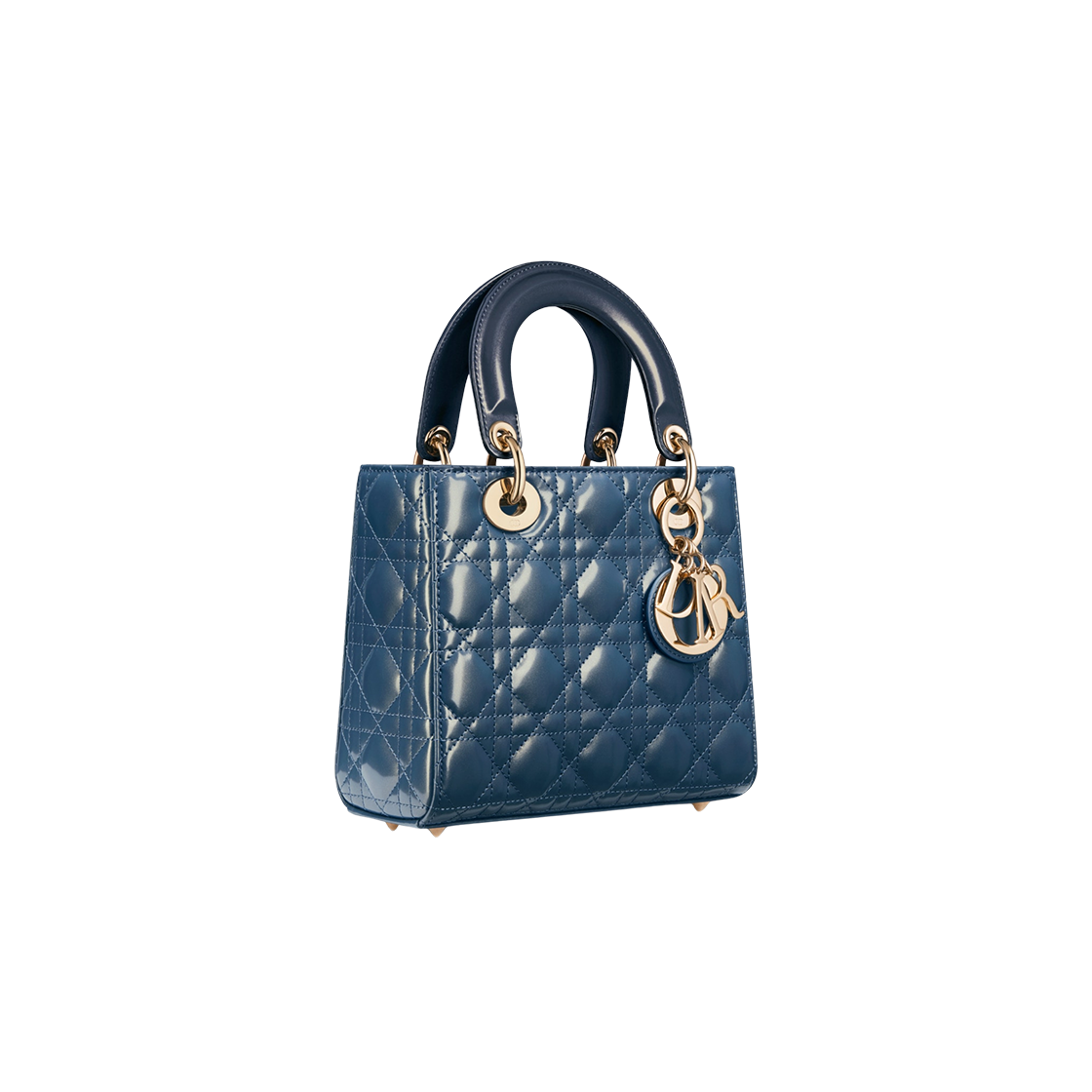 M0531ONKS-M19Z Dior Small Lady Bag Pastel Midnight Blue Glossy Iridescent - #2