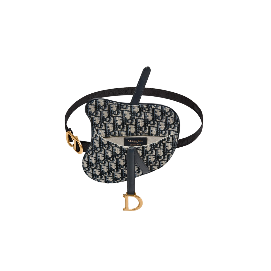 디올 새들 벨트 파우치 블루 디올 오블리크 자카드(Dior Saddle Belt Pouch Blue Dior Oblique Jacquard) - 3