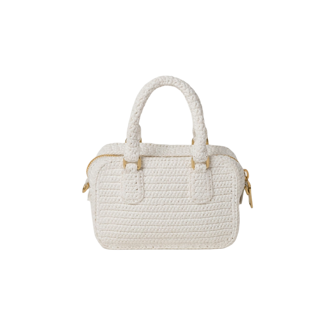 미우 미우 크로쉐 탑 핸들백 화이트(Miu Miu Crochet Top Handle Bag White) - 3