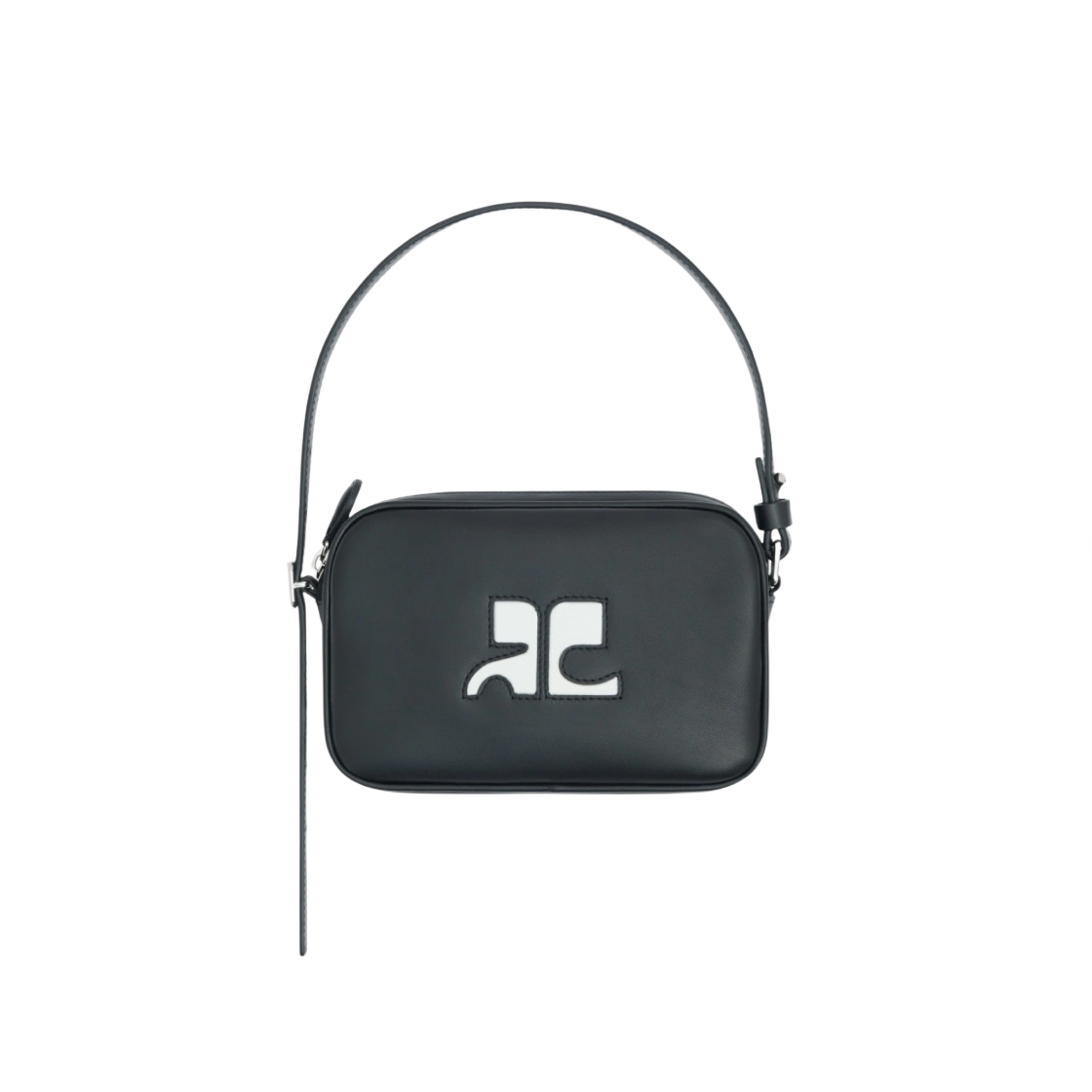 꾸레쥬 슬림 레더 카메라 백 블랙(Courreges Slim Leather Camera Bag Black)
