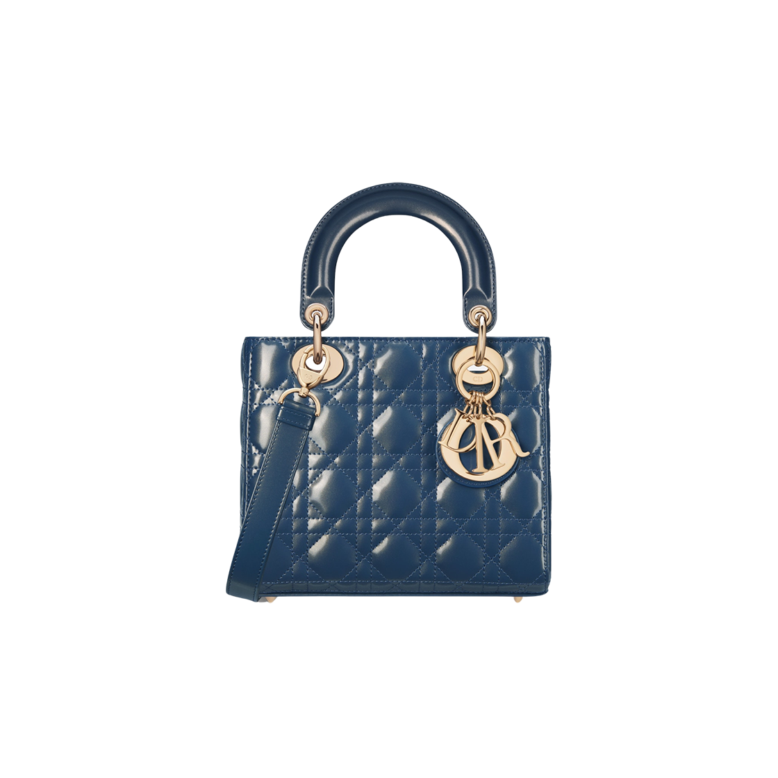 M0531ONKS-M19Z Dior Small Lady Bag Pastel Midnight Blue Glossy Iridescent - 대표 이미지 #1