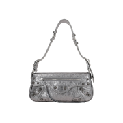 Balenciaga Le Cagole Small Metallized Leather Shoulder Bag