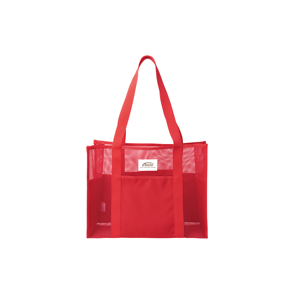 ☆韓国の人気☆【EMIS】☆PVC MESH BEACH BA.G☆バッグ 이미스 PVC 메쉬 비치 백 레드 | Emis | KREAM