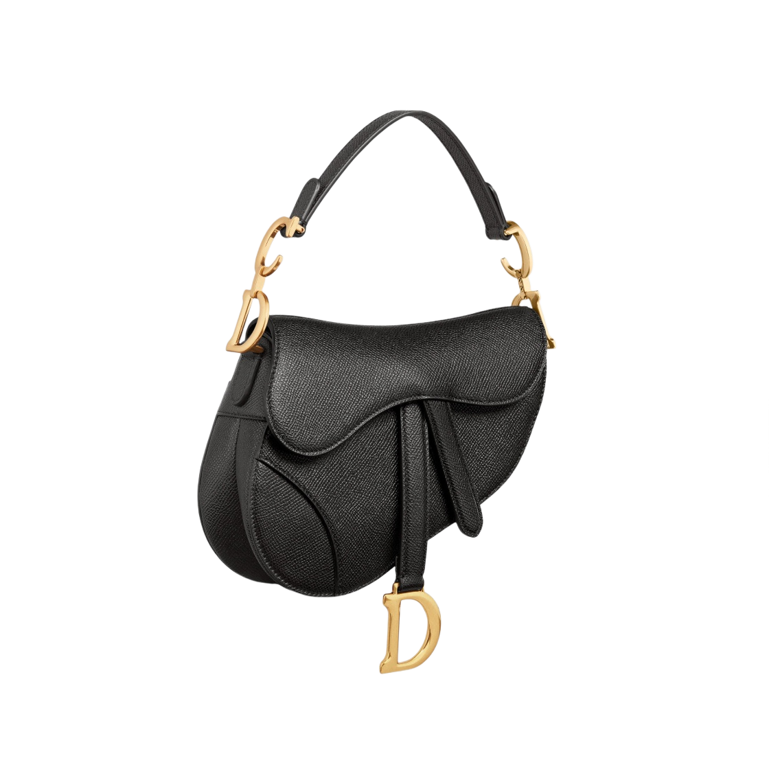 디올 미니 새들백 그레인드 카프스킨 블랙(Dior Mini Saddle Bag Grained Calfskin Black) - 2