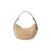 Prada Arque Woven Shoulder Bag Natural