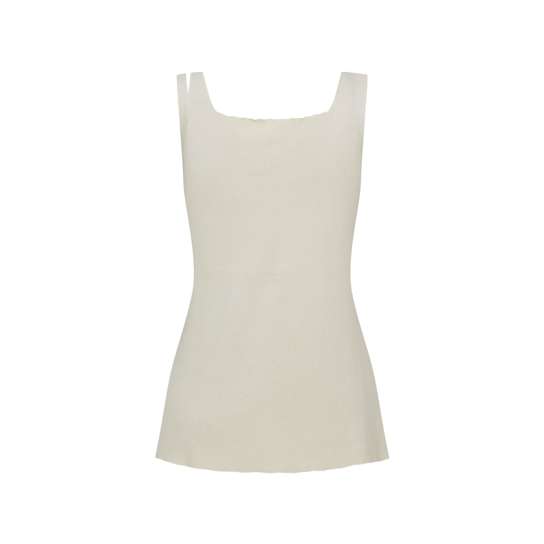 쥬키프 코튼 스퀘어 넥 탑 에크루(Juukiff Square Neck Top In Protein Mixed Cotton Ecru) - 2