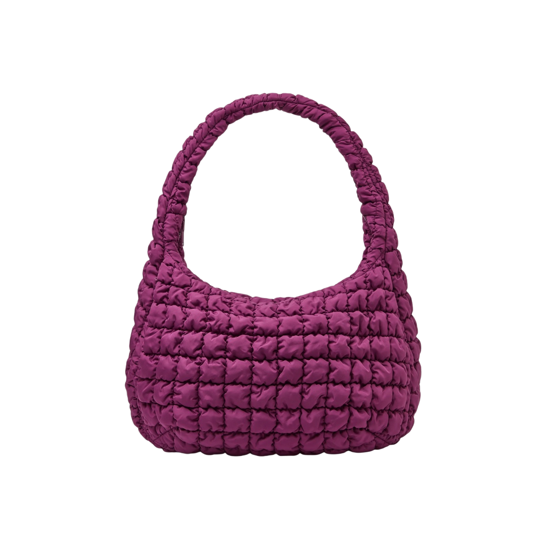 0916460026 COS Quilted Oversized Shoulder Bag Burgundy - 대표 이미지 #1