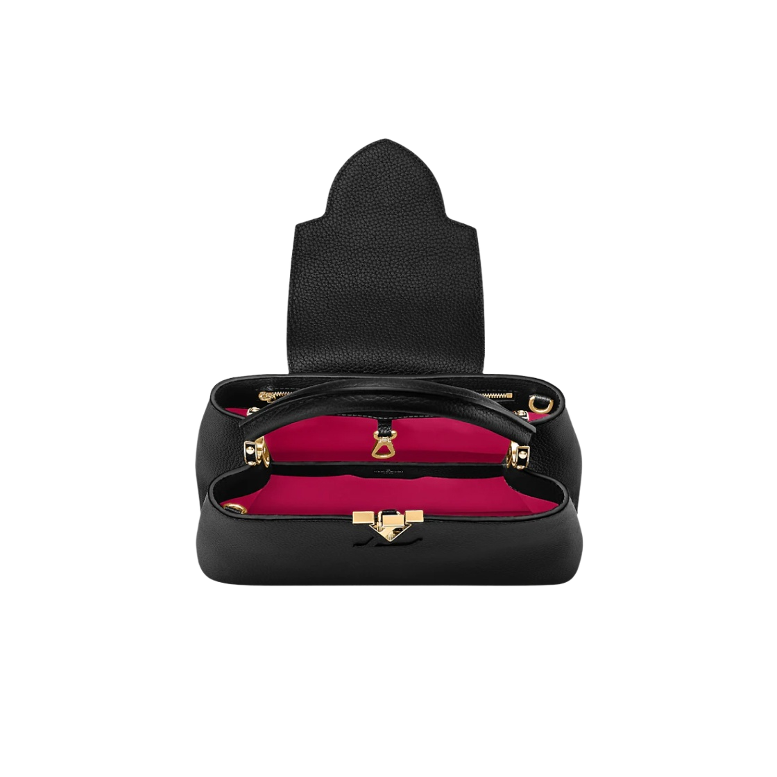 M42259 Louis Vuitton Capucines MM Taurillon Black - #4