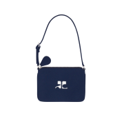 Courreges Jersey Flat Pochette Bag Navy