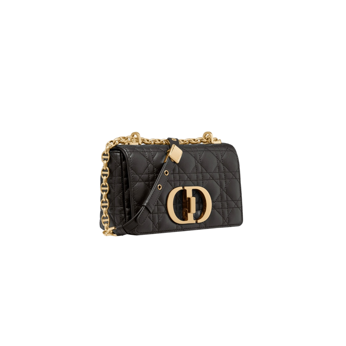 M9241UWHC-M900 Dior Small Caro Bag Supple Cannage Calfskin Black - #2