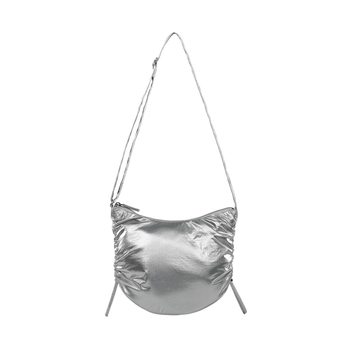 GU 나일론 사이드 드로우스트링 숄더백 실버(GU Nylon Side Drawstring Shoulder Bag Silver) - 1