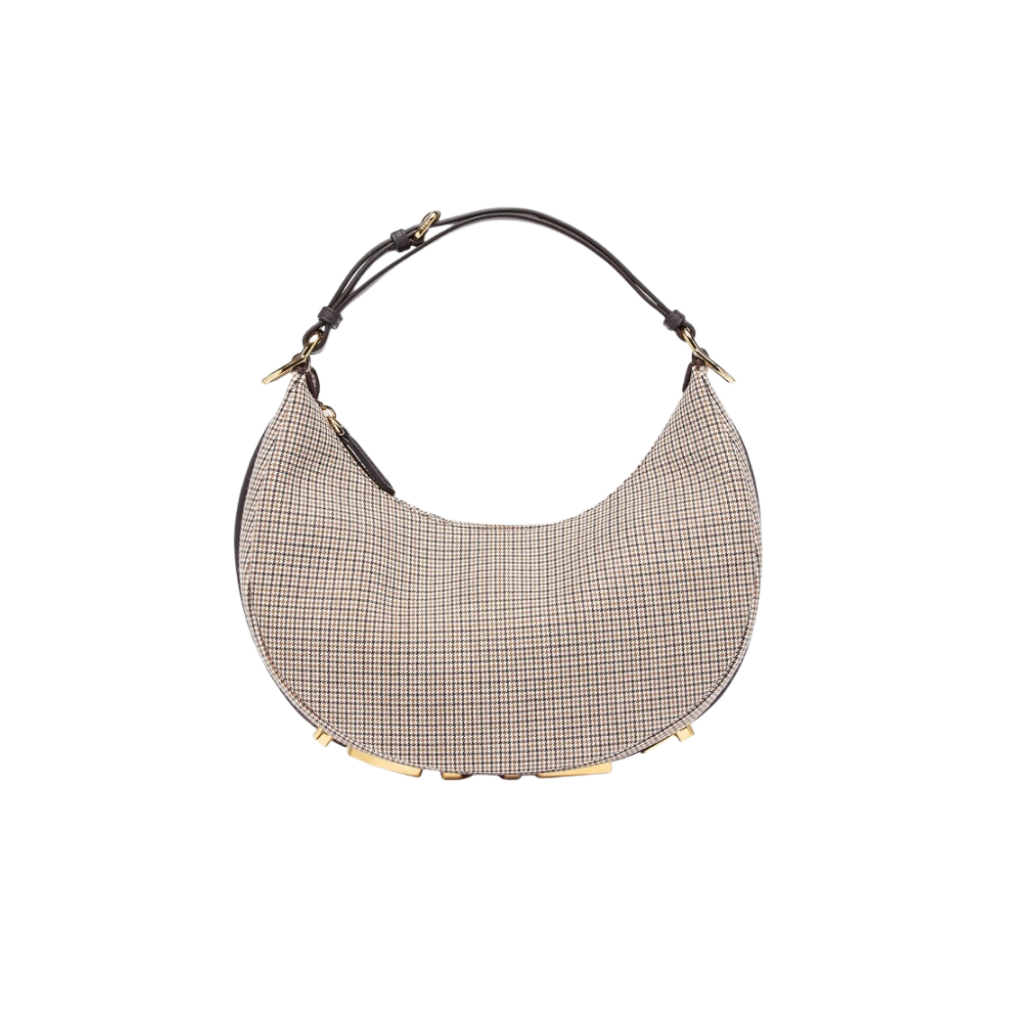 펜디 펜디그라피 스몰백 하운드투스 울 브라운(Fendi Fendigraphy Small Bag Houndstooth Wool Brown) - 1